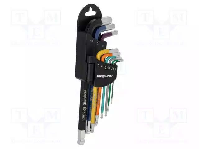 WRENCH: HEX KEY-SET - SPHERICAL - S2 STEEL - 9PCS. - Kuusiokolo- ja TORX avaimet - PRE-48313 - 1
