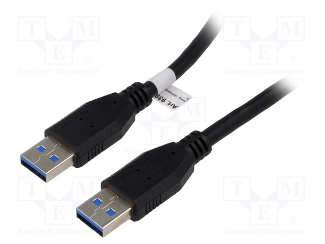 KAAPELI - RISTIKAAPELI,USB 3.0 - USB A PISTOKE,MOLEMMIN PUOLIN - USB kaapelit ja adapterit - USB3.0-AA3 - 1