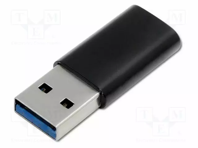 ADAPTERI - USB 3.0 - USB A PISTOKE,USB C RASIA - USB kaapelit ja adapterit - QOLTEC-50583 - 1