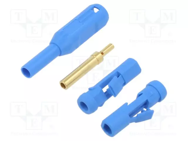 LABORATORY CONNECTOR: 2MM BANANA - SOCKET - 38.2MM - BLUE - INSULATED - Banaanijatkoliittimet - MS255-B-23 - 1