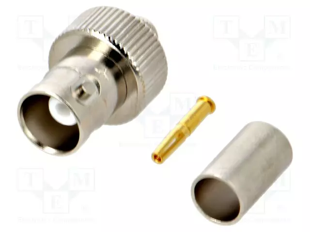 LIITIN: BNC - PISTOKE - NAARAS - SUORA - 50OHM - PURISTUS - H155 - JOHTOON - BNC liittimet - J01001A0073 - 1