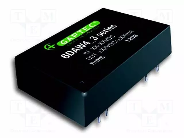 DC/DC MUUNNIN - 6W - TULOJÄNNITE 9÷36VDC - LÄHTÖJÄNNITE 15VDC - ILÄH: 400MA - DIP24 - DC/DC muuntimet - 6DAW4-2415S3 - 1