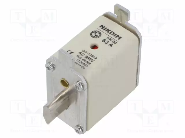 63A - 500VAC - GG - TEOLLISUUSSULAKE - NH00 - Sulakkeet NH - 3220063 - 1