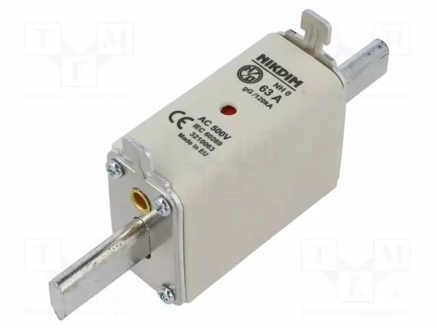 63A - 500VAC - GG - TEOLLISUUSSULAKE - NH0 - Sulakkeet NH - 3210063 - 1