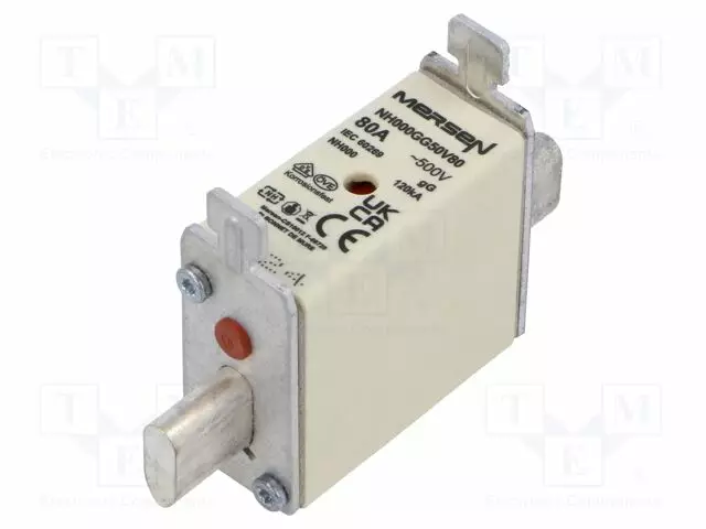 80A - 500VAC - 250VDC - GG - NH000 - Sulakkeet NH - Y216543 - 1