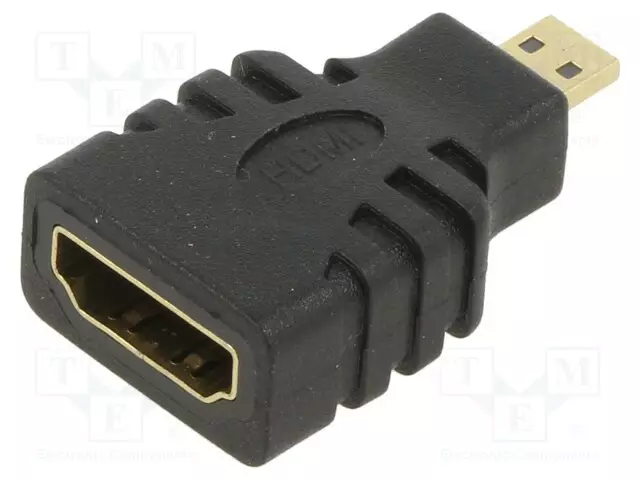 HDMI ADAPTERI -PISTORASIA,MICRO HDMI PISTOKE - MUSTA - HDMI, DVI, DisplayPort johdot - ART-AL-OEM-53 - 1