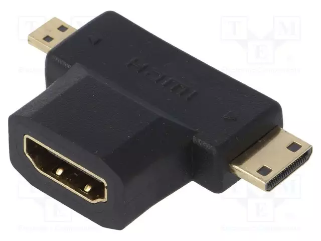 HDMI ADAPTERI -PISTORASIA,MICRO HDMI PISTOKE,MINI HDMI LIITIN - HDMI, DVI, DisplayPort johdot - AK-AD-23 - 1