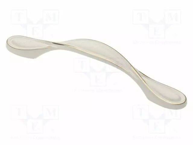 HOLDER - ZNAL - VALKOINEN GOLD - H: 25MM - L: 131MM - W: 19MM - ROYAL - HANDLE - Koteloiden lisätarvikkeet - GTV-UZ-RL5-96-1003 - 1