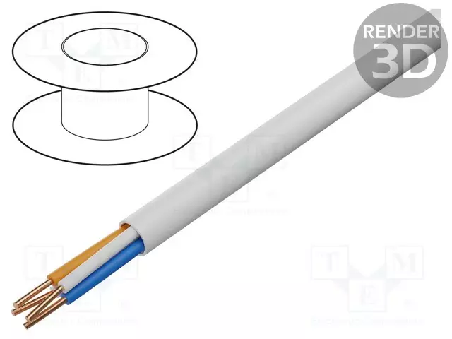JOHTO - YTKSY - 2X2X0,5MM - RAUTACU - TIETOLIIKENNE - VALKOINEN - ATK-kaapelit - BITNER-TS0003 - 1