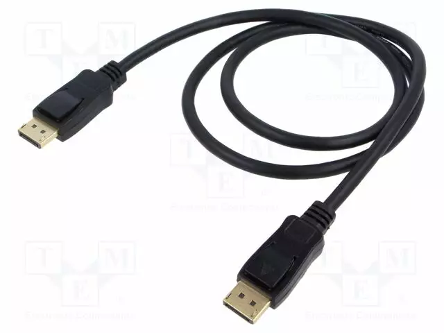 KAAPELI - DISPLAYPORT-PISTOKE,MOLEMMIN PUOLIN - PVC - PIT: 1M - MUSTA - HDMI, DVI, DisplayPort johdot - GOOBAY-74743 - 1