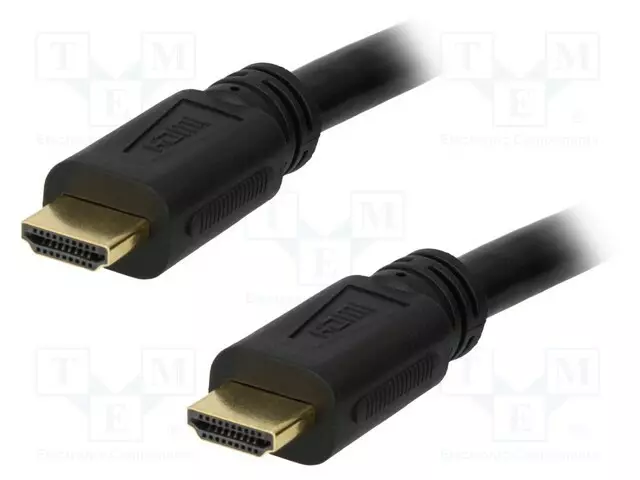 KAAPELI - HDMI-PISTOKE,MOLEMMIN PUOLIN - PVC - PIT: MUSTA - HDMI, DVI, DisplayPort johdot - CH0053 - 1