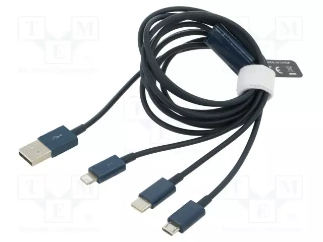 KAAPELI - HIGH SPEED,USB 2.0 - 1,5M - SININEN - USB kaapelit ja adapterit - CAMLTYS-03 - 1