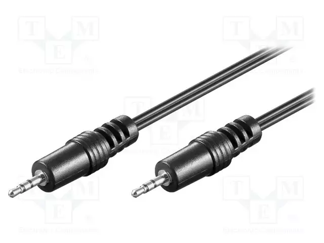 KAAPELI - JACK 2,5MM 3PIN PISTOKE,MOLEMMIN PUOLIN - 1,5M - MUSTA - Muut audio-videokaapelit - CABLE-443 - 1