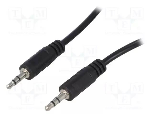 KAAPELI - JACK 3,5MM 3PIN PISTOKE,MOLEMMIN PUOLIN MUSTA - Muut audio-videokaapelit - CA1053 - 1