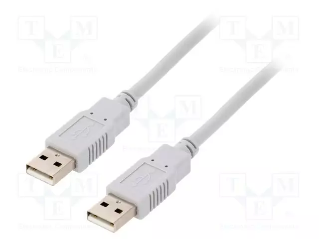 KAAPELI - USB 2.0 - USB A PISTOKE,MOLEMMIN PUOLIN - 3M - HARMAA - CU - USB kaapelit ja adapterit - CAB-USBAA3 - 1