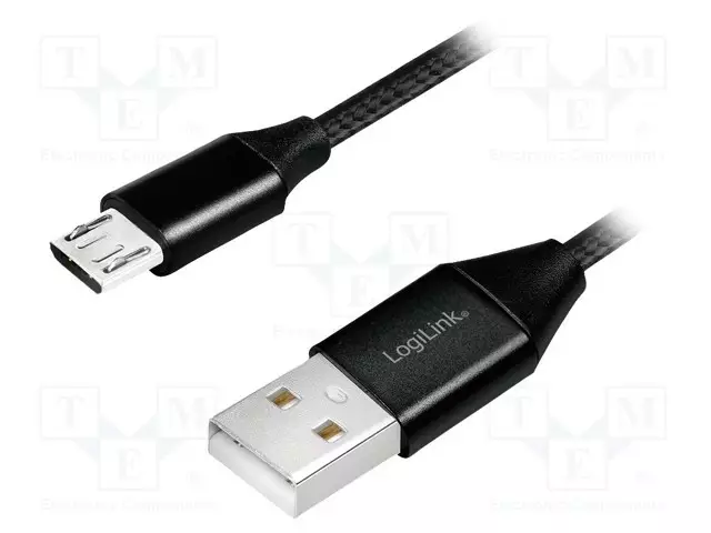 KAAPELI - USB 2.0 - USB A PISTOKE,USB B MIKROPISTOKE - 0,3M - MUSTA - USB kaapelit ja adapterit - CU0143 - 1