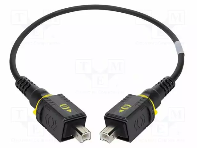 KAAPELI - HARTING PUSHPULL (V4) - USB 2.0 - 2M - MUSTA - IP65,IP67 - PVC - USB kaapelit ja adapterit - 09454453903 - 1