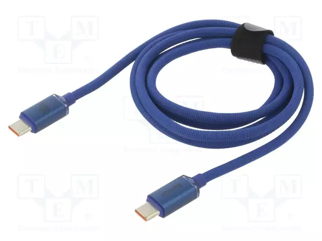 KAAPELI - USB 2.0 - USB C PISTOKE,MOLEMMIN PUOLIN - 1,2M - SININEN - USB kaapelit ja adapterit - CAJY000603 - 1
