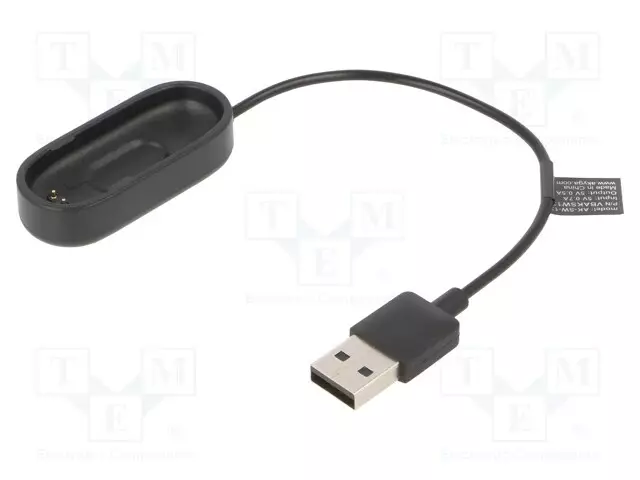 KAAPELI: ÄLYKELLON LATAAMISEEN - XIAOMI - 0,2M - 1A - MUSTA - USB kaapelit ja adapterit - AK-SW-13 - 1