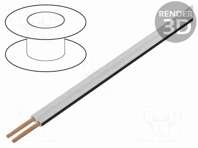 KAIUTINKAAPELI - BITSOUND® - 2X2,5MM2 - CU - VALKOINEN - Kaiutinkaapelit - BITNER-LP0943 - 1