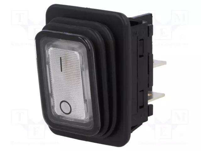 KEINUKYTKIN - DPST - AS: 2 - ON-OFF - 16A/250VAC - VALKOINEN - HEHKULAMPPU - Keinukytkimet - 1935.3113 - 1