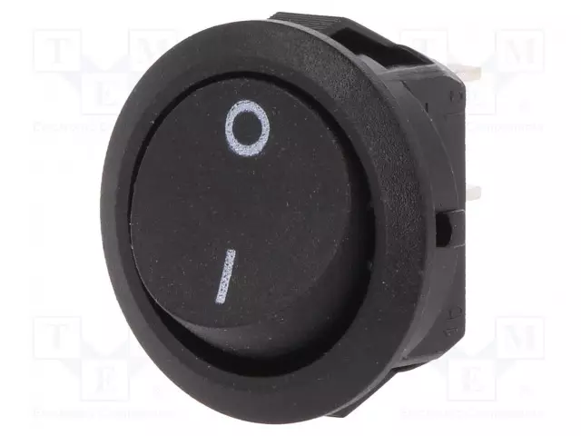 KEINUKYTKIN - SPST - AS: 2 - ON-OFF - 12A/250VAC - MUSTA - IP40 - EI OLE - 1881 - Keinukytkimet - 1881.1103 - 1