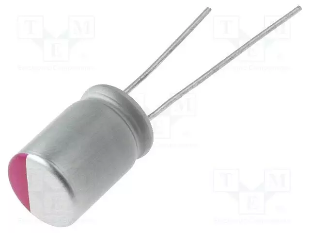 KONDENSAATTORI: POLYMEERI-LOW ESR - H: 8MM - 270UF - 6,3VDC - THT - THT-polymeerikondensaattorit - ULR2706.3 - 1