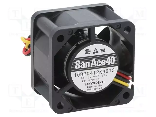 LAITETUULETIN - DC - 12VDC - 40X40X28MM - 35,4M3/H - 50DBA - DC 12V tuulettimet - 109P0412K3013 - 1