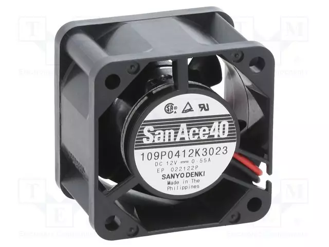 LAITETUULETIN - DC - 12VDC - 40X40X28MM - 35,4M3/H - 50DBA - DC 12V tuulettimet - 109P0412K3023 - 1