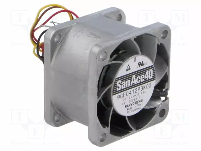 LAITETUULETIN - DC - 12VDC - 40X40X28MM - 45,6M3/H - 58DBA - DC 12V tuulettimet - 9GE0412P3K03 - 1