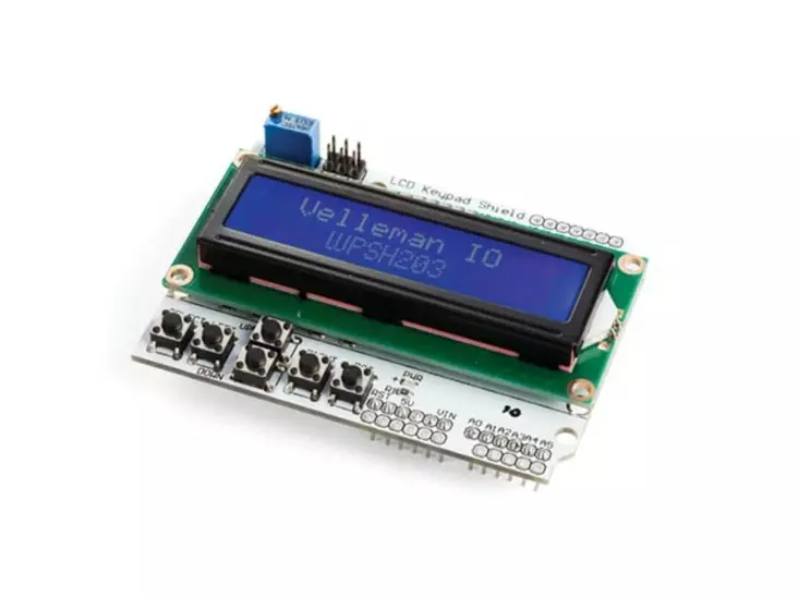 LCD & KEYPAD SHIELD FOR ARDUINO® - LCD1602 - Arduino moduulit - WPSH203 - 1