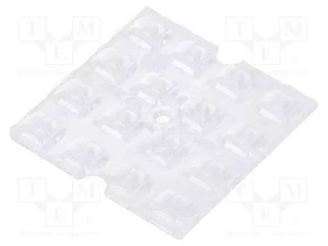 LED-LINSSI - NELIÖMAINEN - PLEXIGLASS PMMA - LÄPINÄKYVÄ - H: 3,7MM - Linssit LEDeille - C16503 - 1