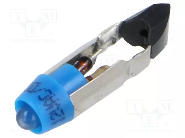 LED LAMPPU - SININEN - T5,5K - 12VDC - 12VAC - MUOVI - 3MM - -20÷60°C - Merkkivalot ja pienoislamput - 1504125B3 - 1