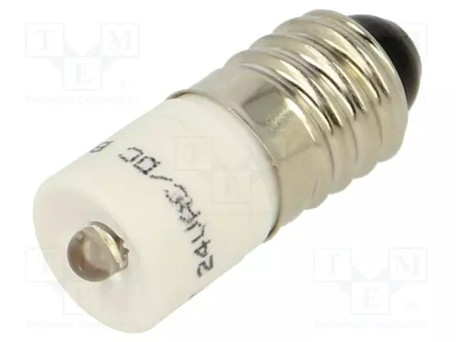 LED LAMPPU - VALKOINEN - E10,T10 - 24VDC - 24VAC - MUOVI - 3MM - -20÷60°C - Merkkivalot ja pienoislamput - 1860335W3 - 1