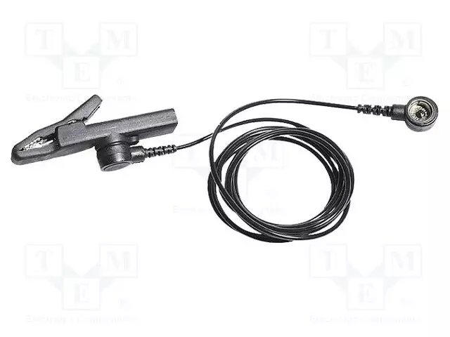 LIITÄNTÄKAAPELI - ESD,SUORA - MUSTA - 1800MM - ESD lisätarvikkeet - BRN-9-343 - 1