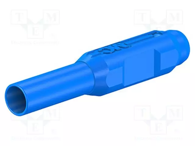 LABORATORY CONNECTOR: 2MM BANANA - PLUG - BLUE - GOLD-PLATED - 0.5MM2 - Banaaniliittimet 2mm - MS205-S-23 - 1