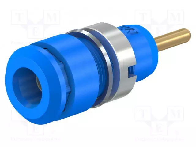 LABORATORY CONNECTOR: 2MM BANANA - SOCKET - 10A - 29MM - BLUE - Banaanijatkoliittimet - SLB2-R-23 - 1