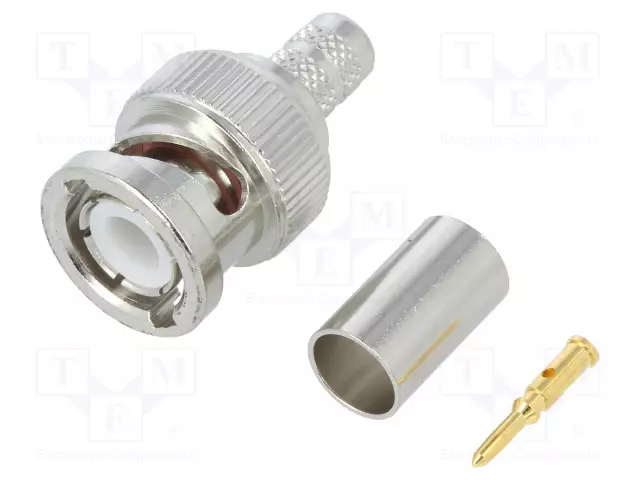 LIITIN: BNC - PISTOKE - UROS - SUORA - 50OHM - PURISTETTAVA - POM - BNC liittimet - 112533 - 1