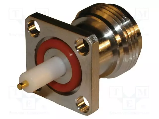 LIITIN: N - N LIITINAARAS - SUORA - 50OHM - JUOTETTAVA - KULLATTU - N liittimet - 082-6303 - 1