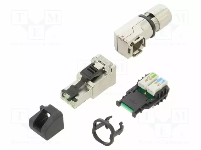 LIITIN: RJ45 - PISTOKE - PIN: 8 - CAT: 6A - SUOJATTU - KULLATTU - 5,5÷10MM - RJ liittimet - J00026A4003 - 1
