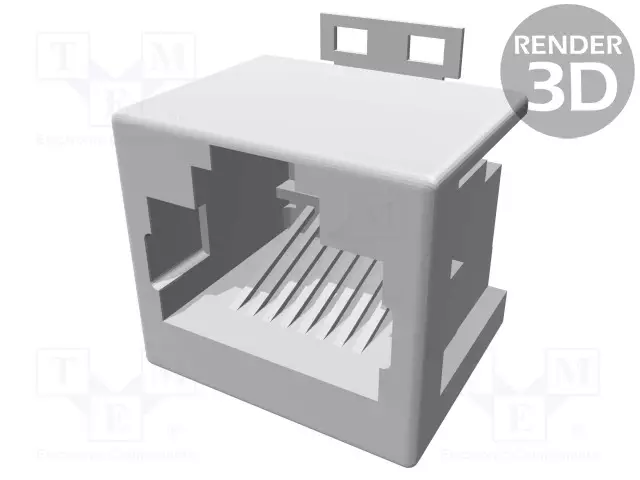LIITIN: RJ45 - PISTORASIA - PIN: 8 - CAT: 3 - SUOJAAMATTOMAT - 8P8C - SMT - RJ liittimet - 1-338088-3 - 1