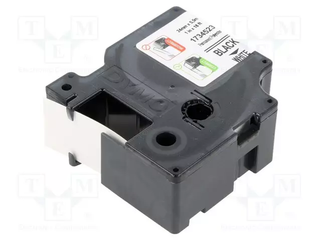 NAUHA - 24MM - 5,5M - VALKOINEN - MERKIN VÄRI: MUSTA - Tarratulostimet ja merkitsijät - DYMO.1734523 - 1