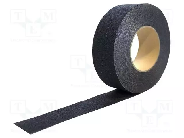 NAUHA: MERKITSEVÄ - MUSTA - L: 18,3M - W: 102MM - LIUKUESTE-TARTTUVA - Varoitus- ja merkintäteipit - COBA-GF010003 - 1