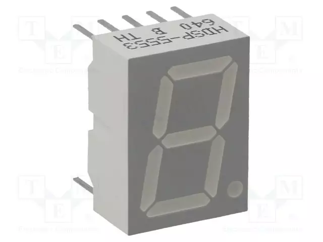NÄYTTÖ: LED - 7-SEGMENTTINÄYTTÖ - 14,22MM - 0,56" - MERK.LKM: 1 - KATODI - 7-segmenttinäytöt - HDSP-5553 - 1
