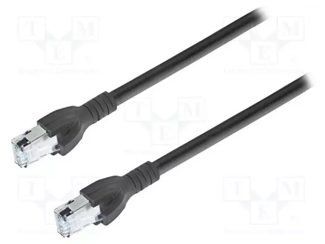 PATCH KAAPELI - S/FTP - 6A - CU - PUR - MUSTA - 3M - 26AWG - JOHTIMET: 8 - RJ45 Ethernet kaapelit - CA00652.00C03 - 1