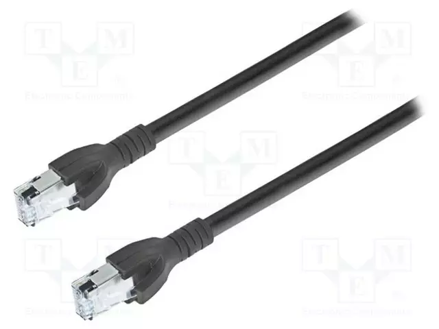 PATCH KAAPELI - SF/UTP - 5E - CU - PVC - MUSTA - 3M - 26AWG - JOHTIMET: 8 - RJ45 Ethernet kaapelit - CA00613.00C03 - 1