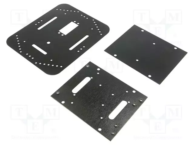 PYÖRÄALUSTA - MUSTA,KELTA-VIHREÄ - 200X170X105MM - 3÷7,5VDC - Robottialustat ja kotelot - DF-ROB0003 - 1
