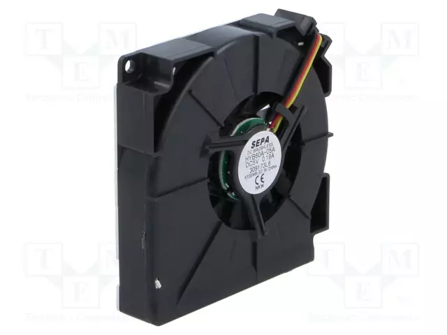 RADIAALITUULETIN DC - 5VDC - 59,5X59,5X12,5MM - 7,8M3/H - 33DBA - KUULA - DC 5V tuulettimet - HYB60A05A-003 - 1
