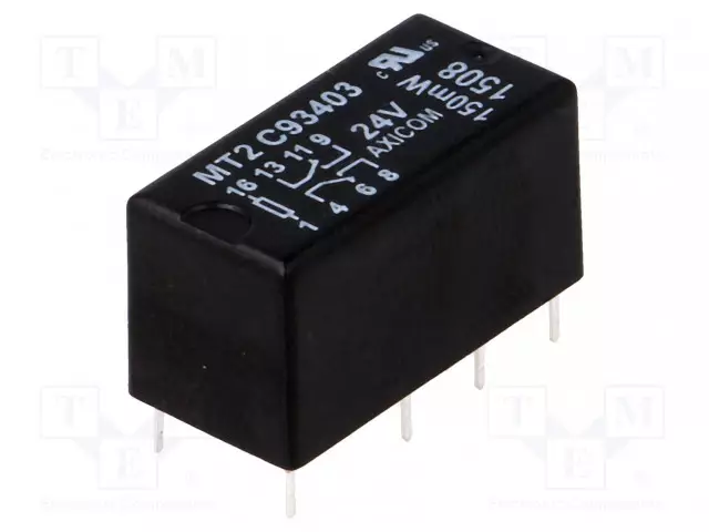 RELE - DPDT - UKELAN: 24VDC - MT2 - MAX.250VAC - 2A - Pienoisreleet - C93403 - 1