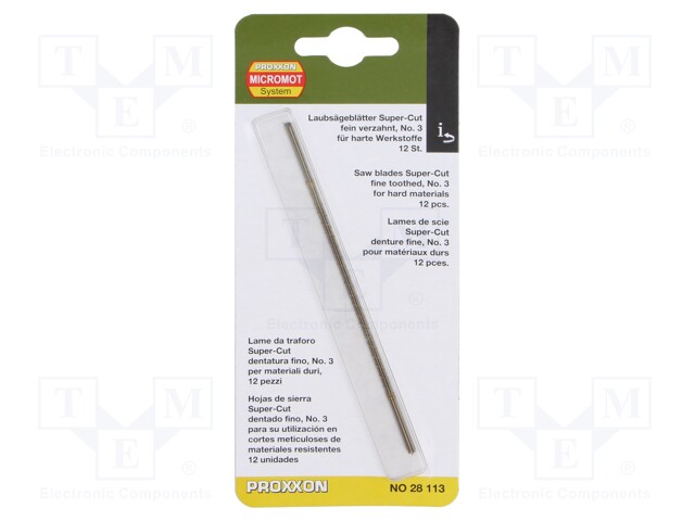 SAHATERÄ-SARJA - PERTINAX,TERÄS - 130MM - 41HAMPAAT/TUUMA - 12KPL - Sahat ja rautasahat - PR28113 - 1